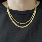 Paperclip Chain&Herringbone Chain Dainty Paperclip Chain Necklace
